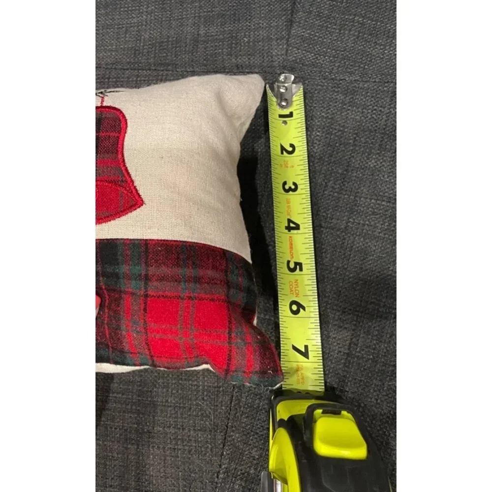 Long Rectangular Holiday Plaid Pillow